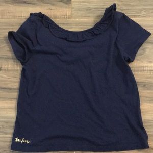 Girls Lilly Pulitzer ruffle T-shirt